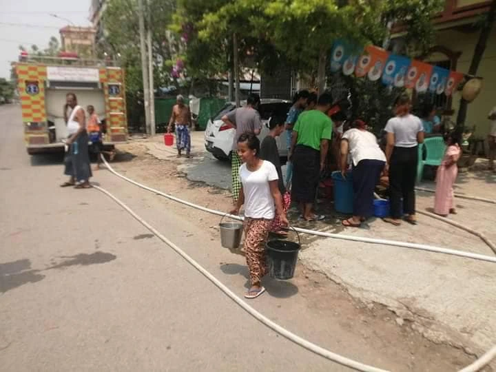 လျှပ်စစ်မီးပြတ်ချိန်များလို့ မန္တလေးမှာရေပြတ်လပ်
